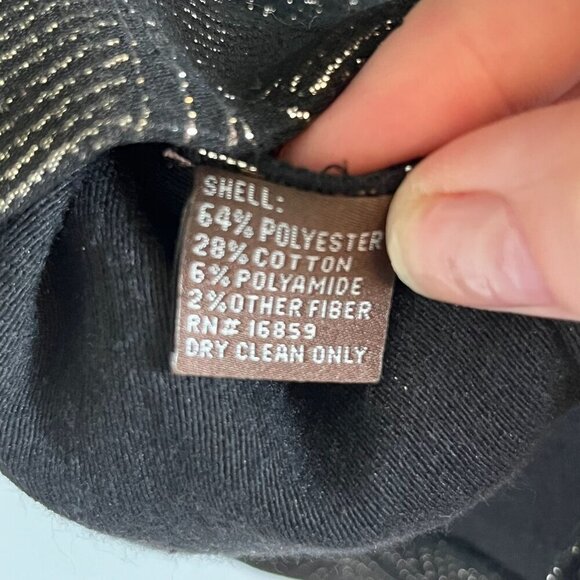 J McLaughlin Belinda Sheath Dress Zahara Jacquard Metallic Sleeveless Black 6‎ - Picture 11 of 11